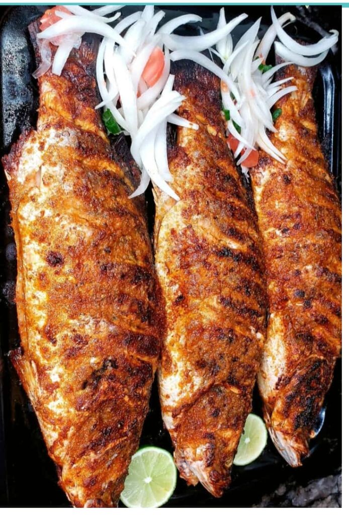 Whole grilled bluefish recipe